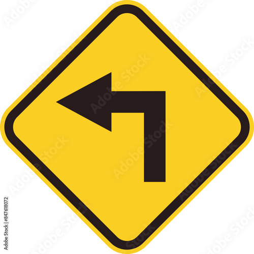 Free Download sharp left turn signal vector - GFXLoad