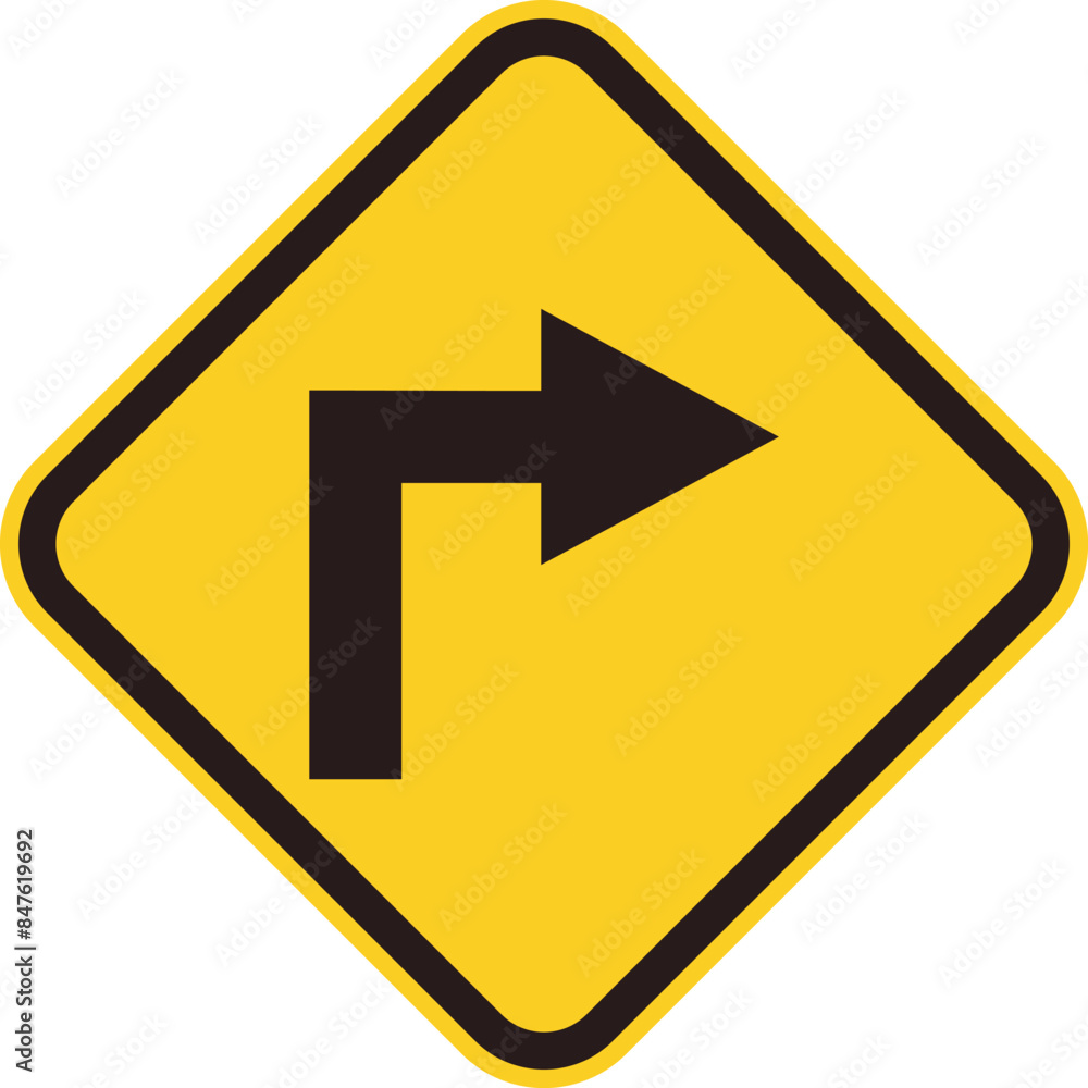 vector signpost sharp right turn vector signpost sharp right turn