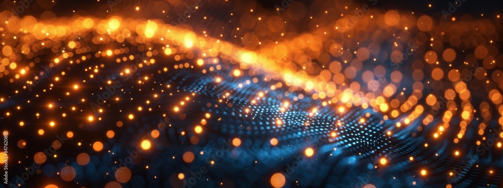 Abstract wave with soft orange glowing light background. Abstract wave with soft orange glowing light background.