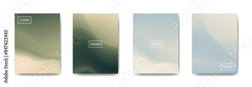 set of abstract background with beautiful gradation color, colorful background for poster flyer banner backdrop.vertical banner.cool fluid background vector illustration