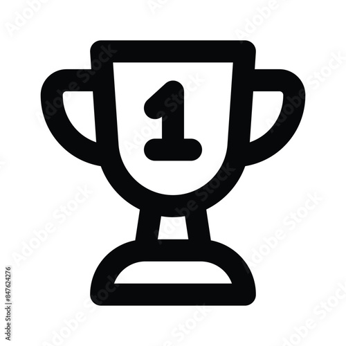 Creatively designed flat icon of trophy in editable style, achievement trophy vector design