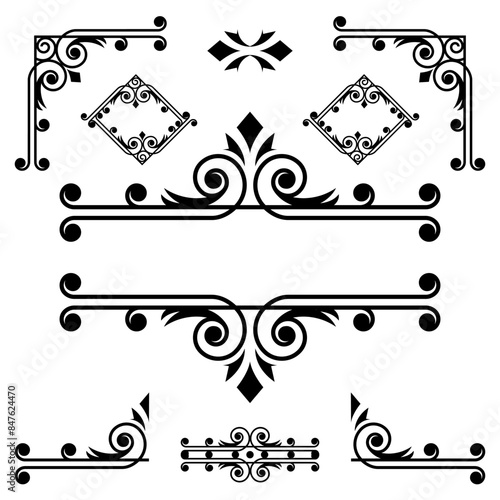 ethnic decorative vector element. Ethnic elements, decorative ornaments, traditional