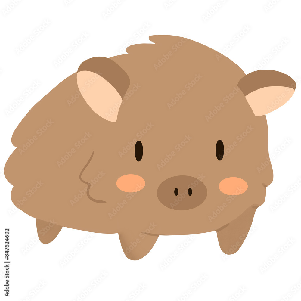 a cute little boar with a big nose and big eyes a cute little boar with a big nose and big eyes