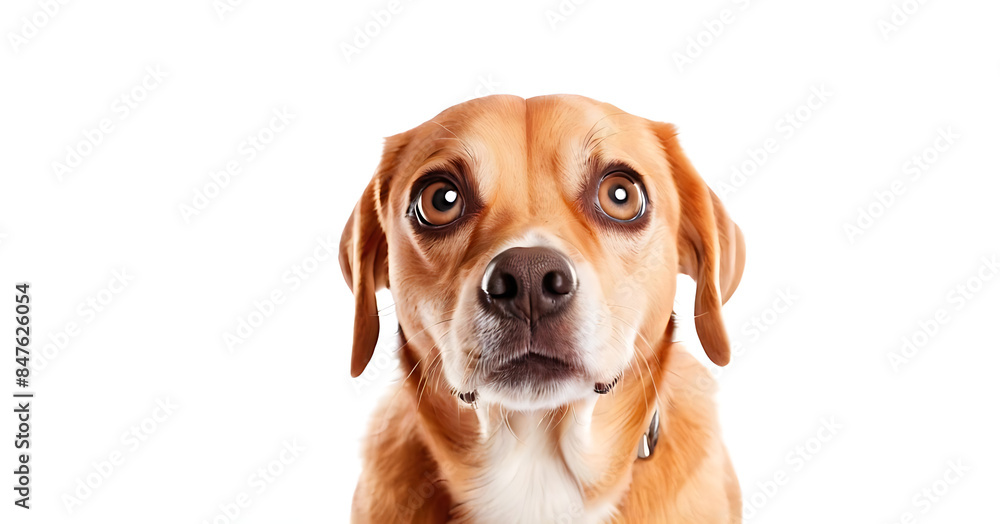 Close-up of a surprised, wide-eyed dog with a worried expression. Perfect for pet care, humor, or animal behavior articles. Close-up of a surprised, wide-eyed dog with a worried expression. Perfect for pet care, humor, or animal behavior articles.
