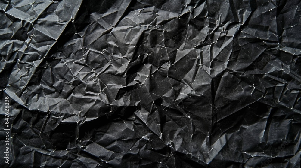 Crumpled dark paper background illustration generared by ai Crumpled dark paper background illustration generared by ai