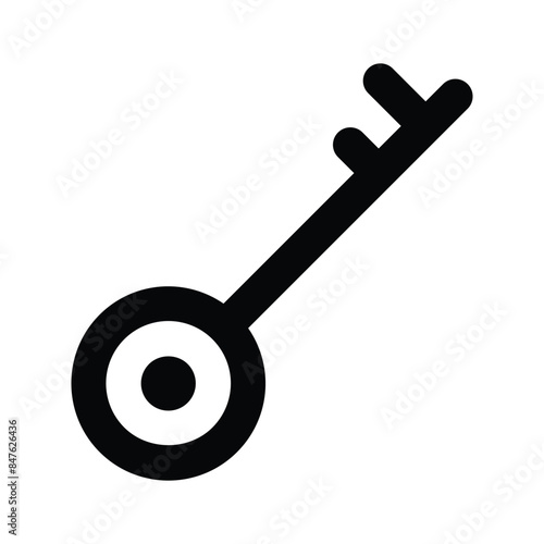 Access key icon design, security key vector photo