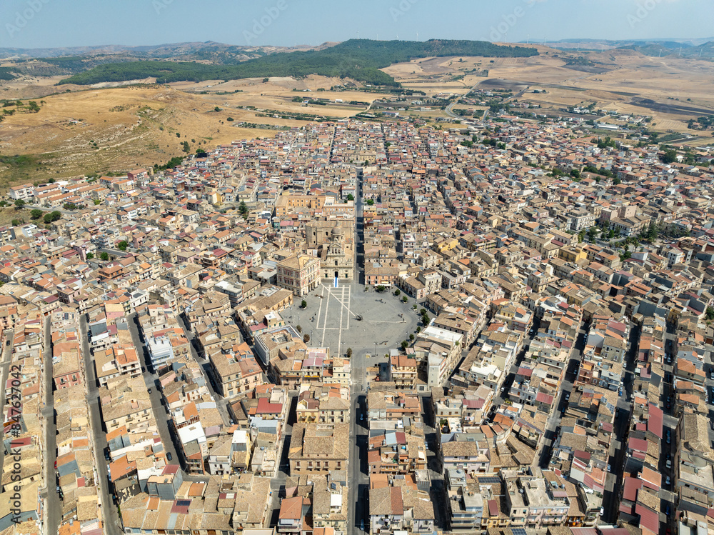 Fototapeta premium Piazza Carlo Maria Carafa - Grammichele, Sicily, Italy
