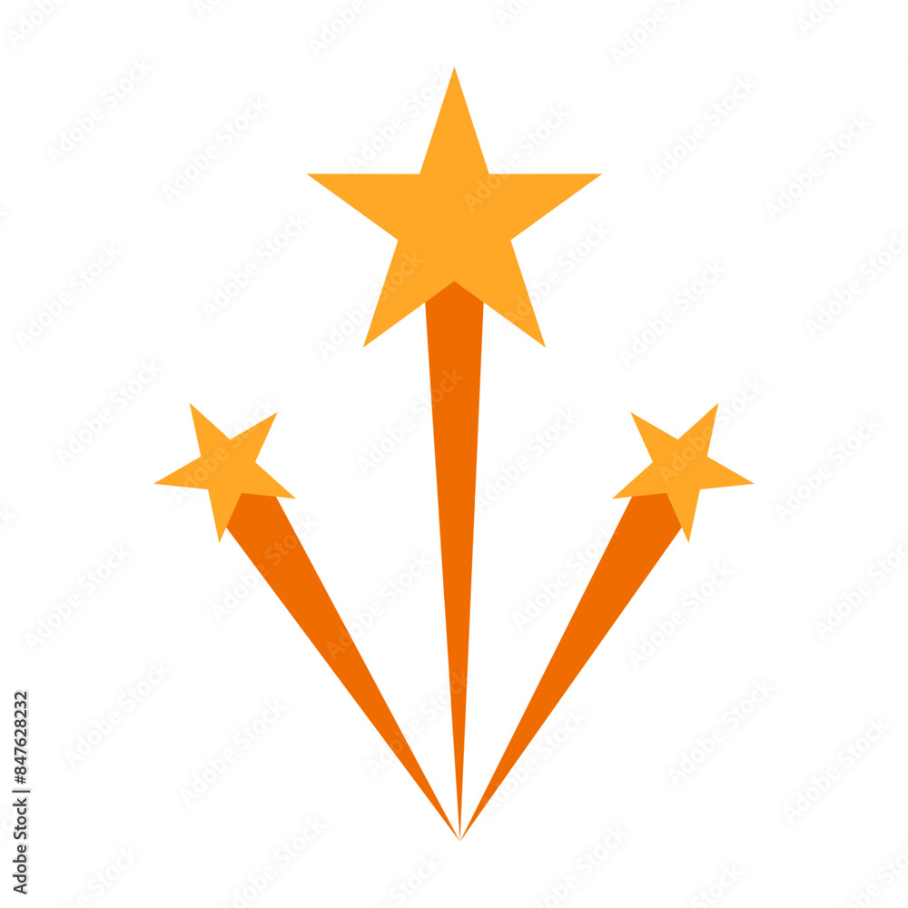 Obraz premium Shooting stars Flat icon