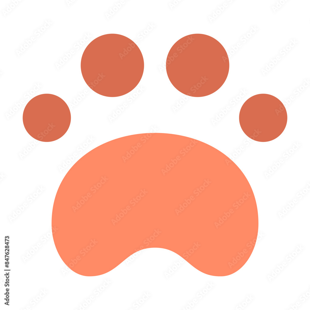 Paw print Flat icon Paw print Flat icon