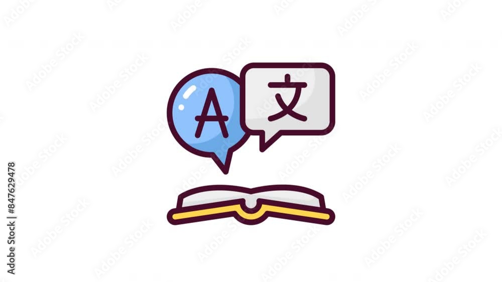 language icon animation language icon animation