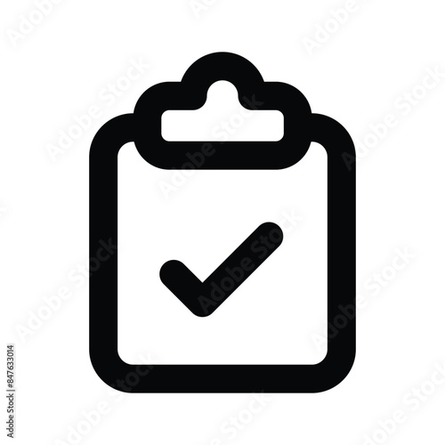 Carefully designed checklist icon represents a list of tasks or items to be completed, often used in productivity and organization apps