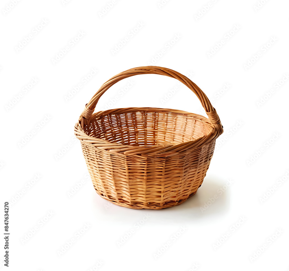 Obraz premium wicker basket isolated on white