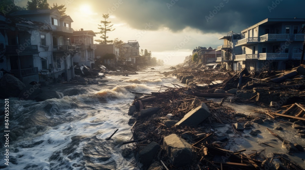 Desolation by the Sea: Illustrating the Impact of Rising Sea Levels on a Coastal Town Through Realistic Photography Desolation by the Sea: Illustrating the Impact of Rising Sea Levels on a Coastal Town Through Realistic Photography