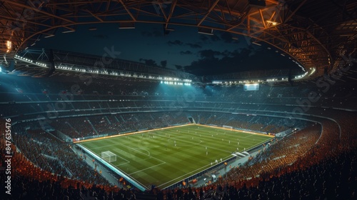 Football Stadium, Highlighting the Thrill of the Game. Football game, Football match, UEFA EURO Cup 2024,