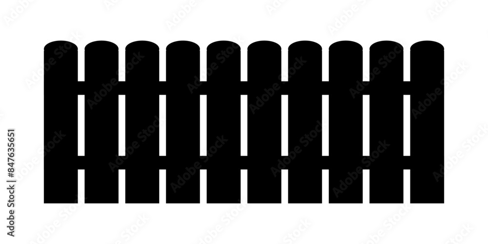 Isolated vector wooden fence graphics Isolated vector wooden fence graphics