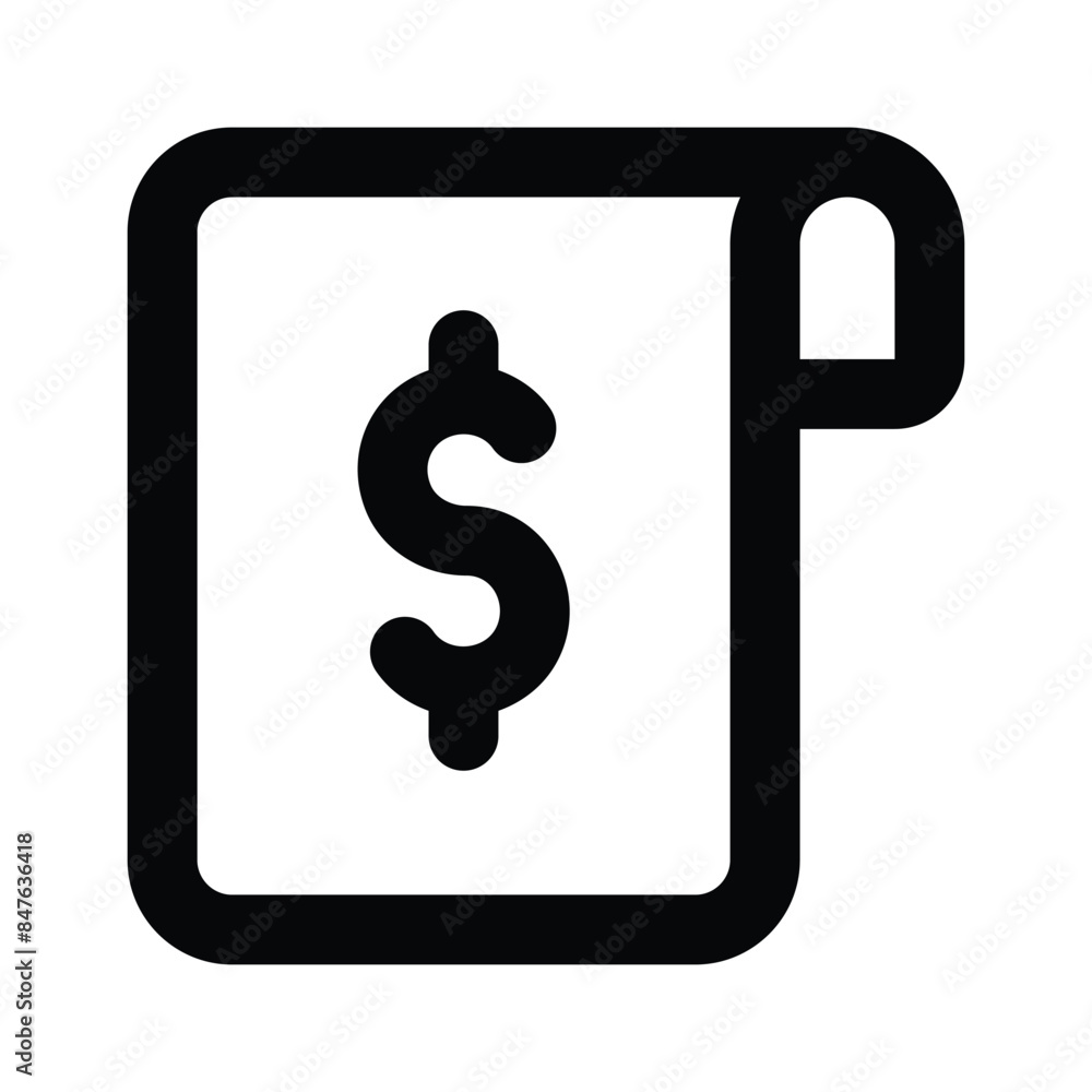 Well designed icon of receipt, trendy icon of invoice Well designed icon of receipt, trendy icon of invoice