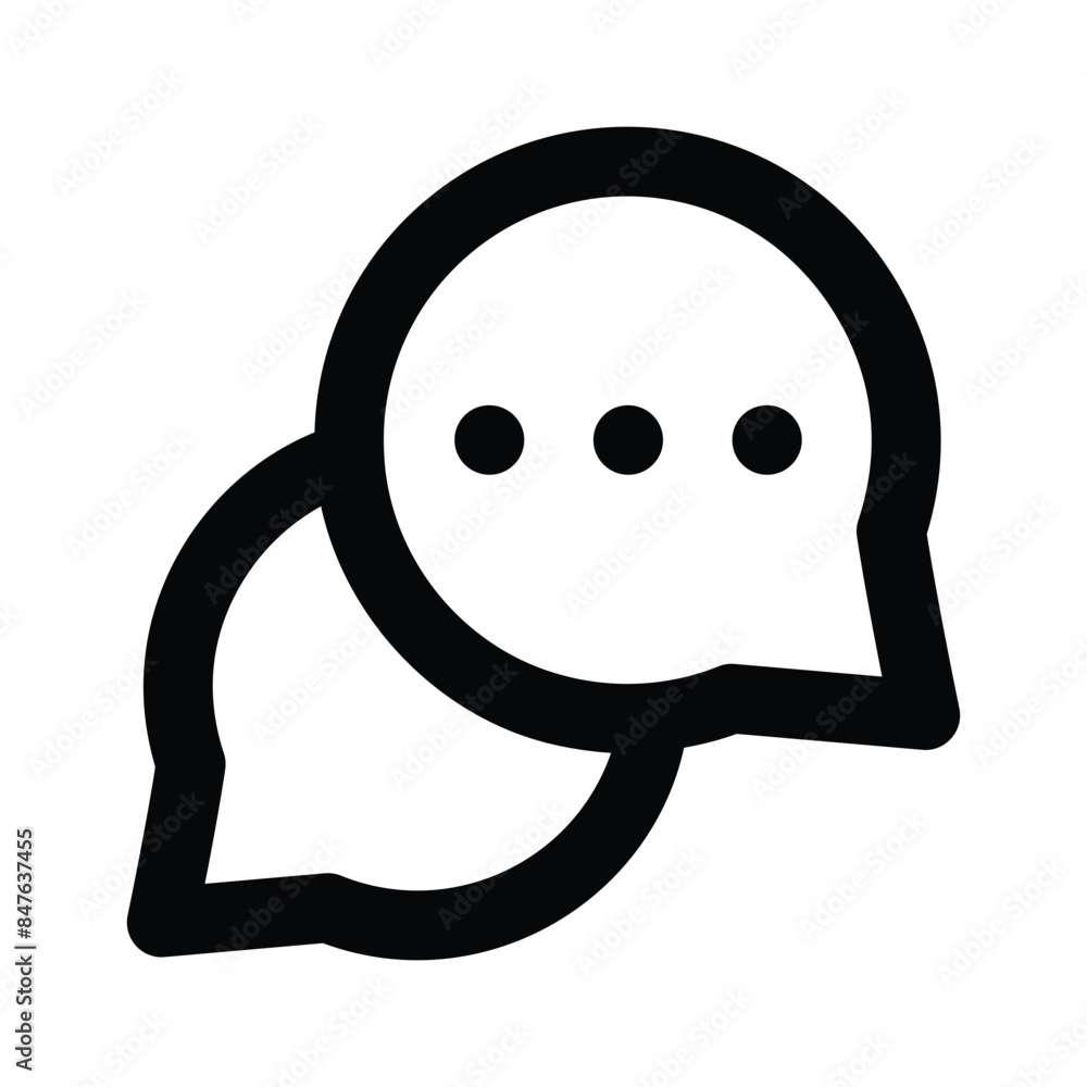 Fototapeta premium Icon of chat bubble in modern style, premium vector