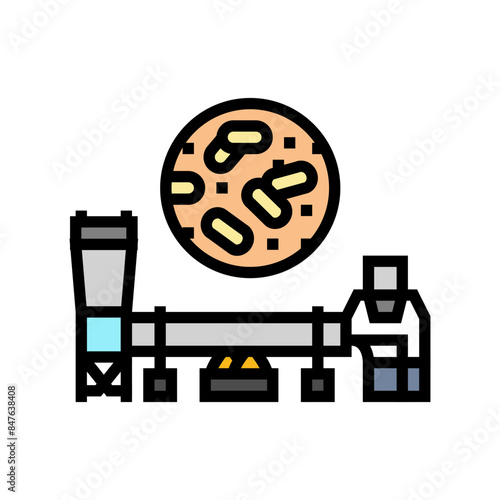 drying wood pellets color icon vector. drying wood pellets sign. isolated symbol illustration