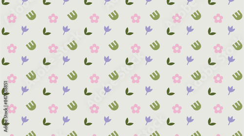 Trendy floral seamless pattern. Flower background illustration