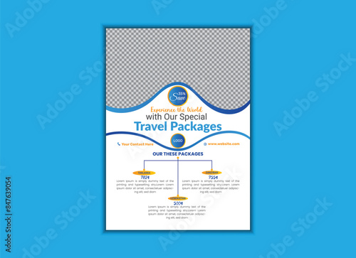 Travel Tourist Adventure Flyer Template Design