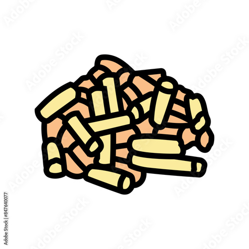 fuel wood pellets color icon vector. fuel wood pellets sign. isolated symbol illustration