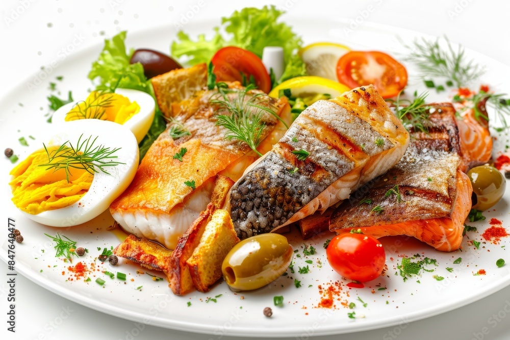 Fish Delicacies Set, Smoked Butter Fish, Salmon, Perch, Marinated Dorado, Forshmak Fish Delicacies Set, Smoked Butter Fish, Salmon, Perch, Marinated Dorado, Forshmak