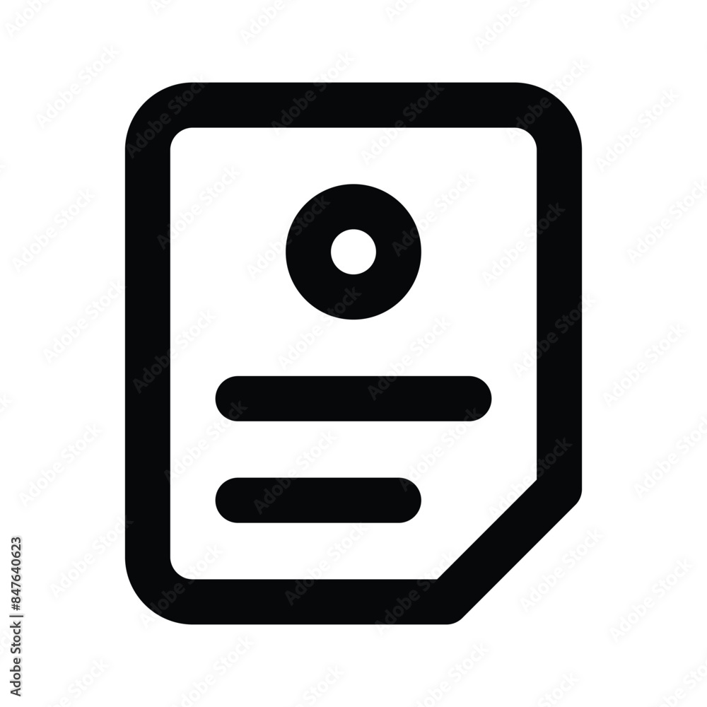 Take a look at creative icon of resume, user profile vector Take a look at creative icon of resume, user profile vector