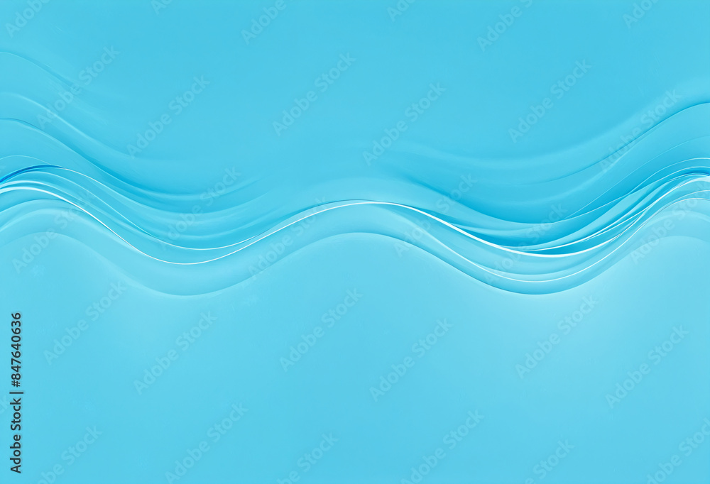Fototapeta premium Blue Wave Abstract: Flowing water-inspired design with light curve