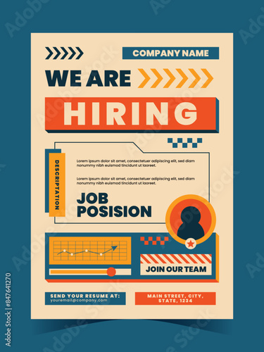 Vintage Job Vacancy Poster Template