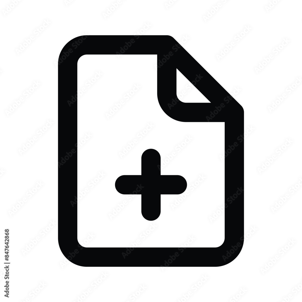 Obraz premium Add page icon design in modern and unique style