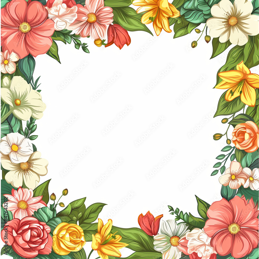 frame of flowers frame of flowers