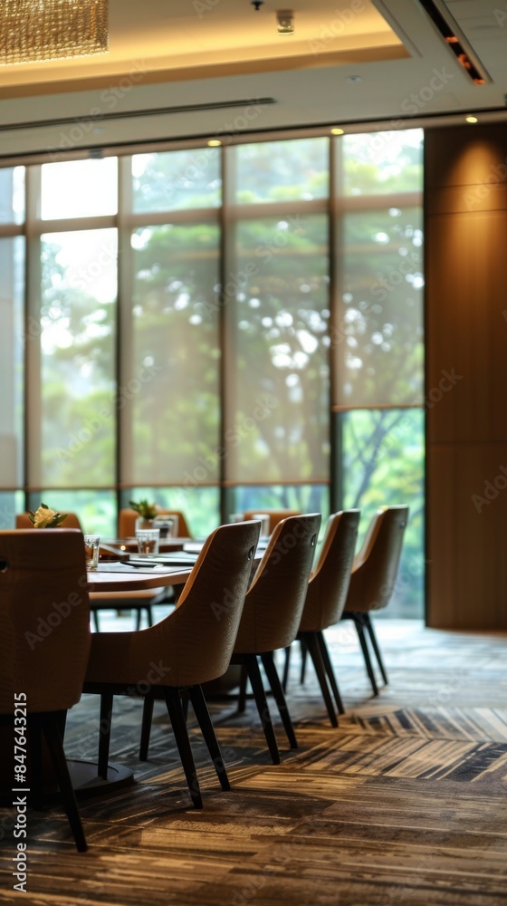 Obraz premium Chairs arranged around a table