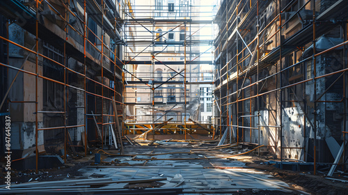 Wallpaper Mural scaffolding front of view background the empty place Torontodigital.ca