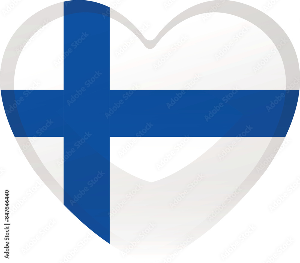 Finland heart shape flag icon Finland heart shape flag icon