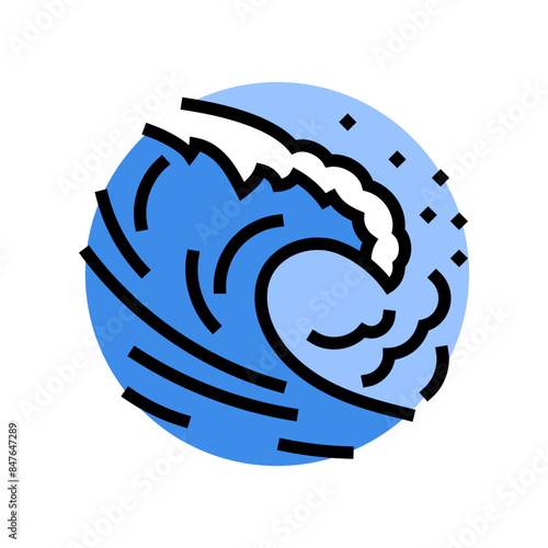 rising tide progress color icon vector. rising tide progress sign. isolated symbol illustration