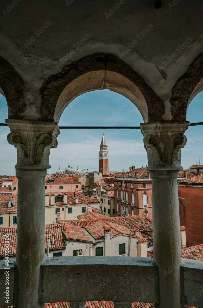 View of Venice, Italy from top of Palazzo Contarini del Bovolo. View of Venice, Italy from top of Palazzo Contarini del Bovolo.