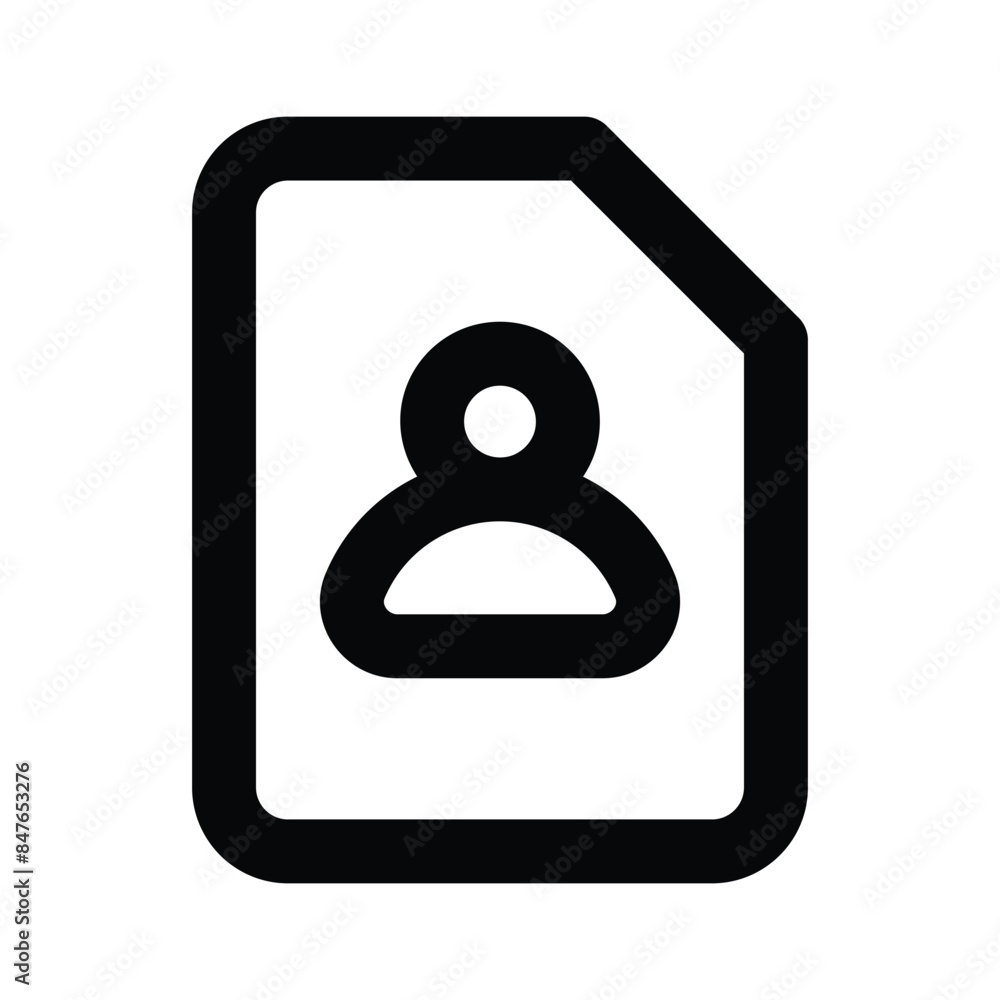 Take a look at creative icon of resume, user profile vector Take a look at creative icon of resume, user profile vector