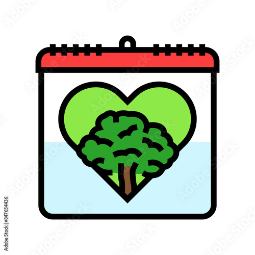 forests international day color icon vector. forests international day sign. isolated symbol illustration