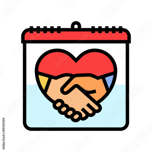 world happiness day international color icon vector. world happiness day international sign. isolated symbol illustration