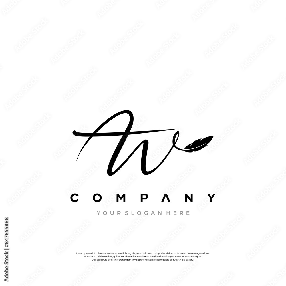 Abstract AW Symbol Premium Design Abstract AW Symbol Premium Design