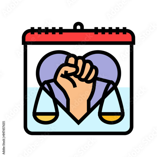 tolerance international day color icon vector. tolerance international day sign. isolated symbol illustration