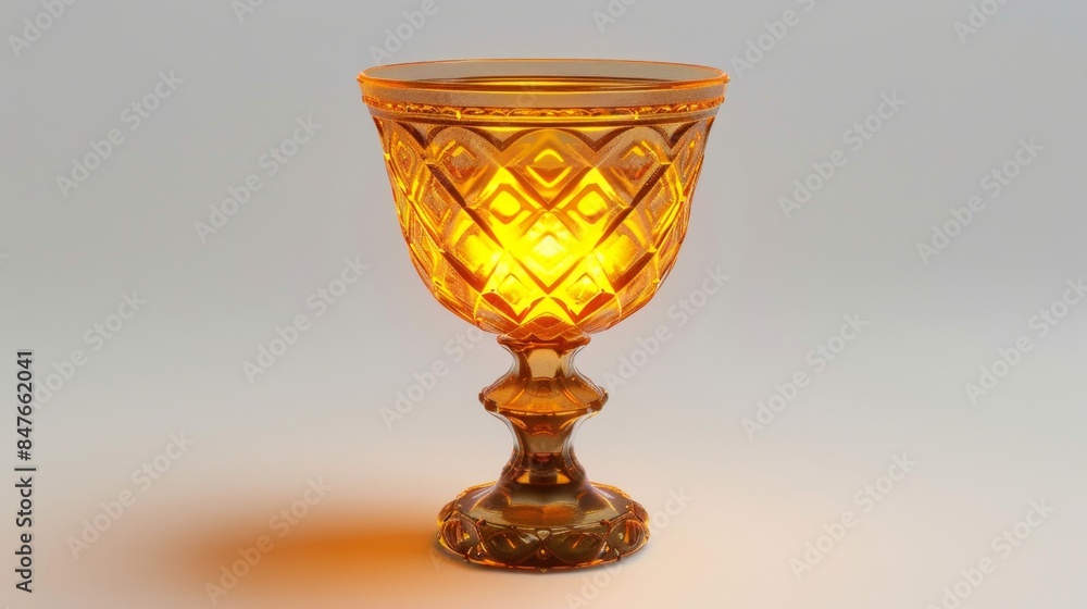 glowing ceremonial goblet isolated on white background glowing ceremonial goblet isolated on white background