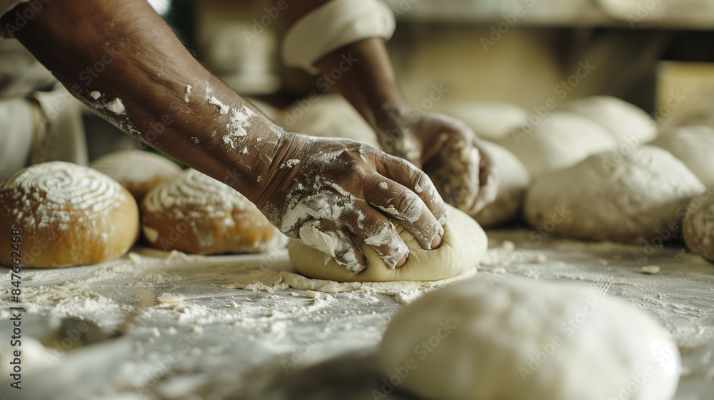 Baker's Hands Shaping Dough Baker's Hands Shaping Dough