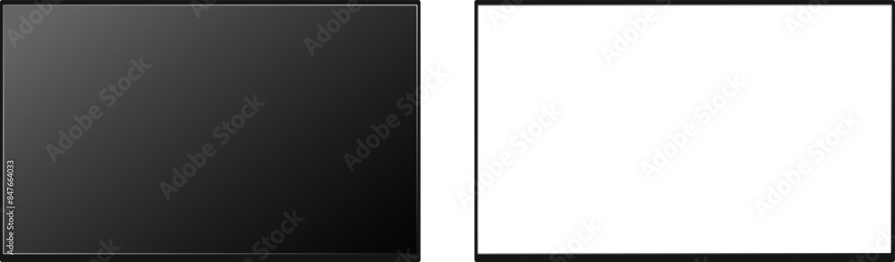 Modern TV set on a transparent background. Vector realistic tv template. Modern TV monitor. Plasma tv mockup. Vector EPS 10 Modern TV set on a transparent background. Vector realistic tv template. Modern TV monitor. Plasma tv mockup. Vector EPS 10