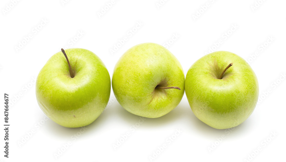 Ripe green apple on a white background. Ripe green apple on a white background.