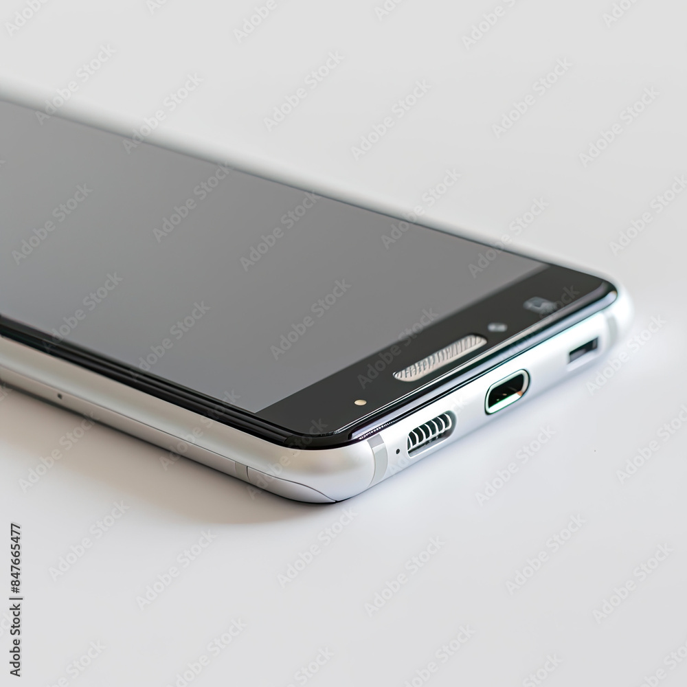 Mobile phone, smartphone close-up, isolated on a white background. Illustration for presentation, sale, advertising of modern devices. Mobile phone, smartphone close-up, isolated on a white background. Illustration for presentation, sale, advertising of modern devices.