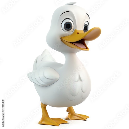 Cute Cartoon Duck Character