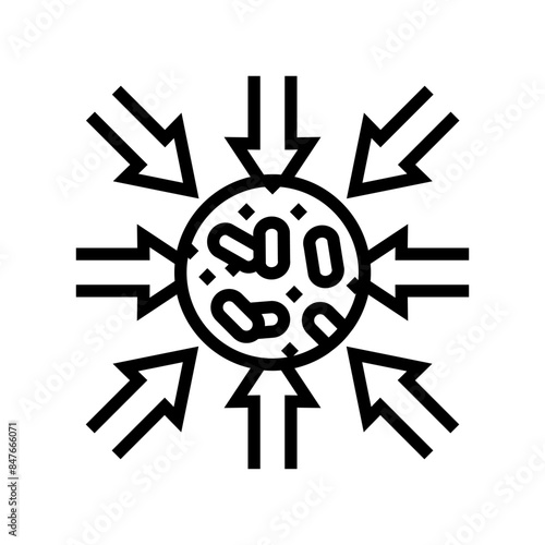 import wood pellets line icon vector. import wood pellets sign. isolated contour symbol black illustration