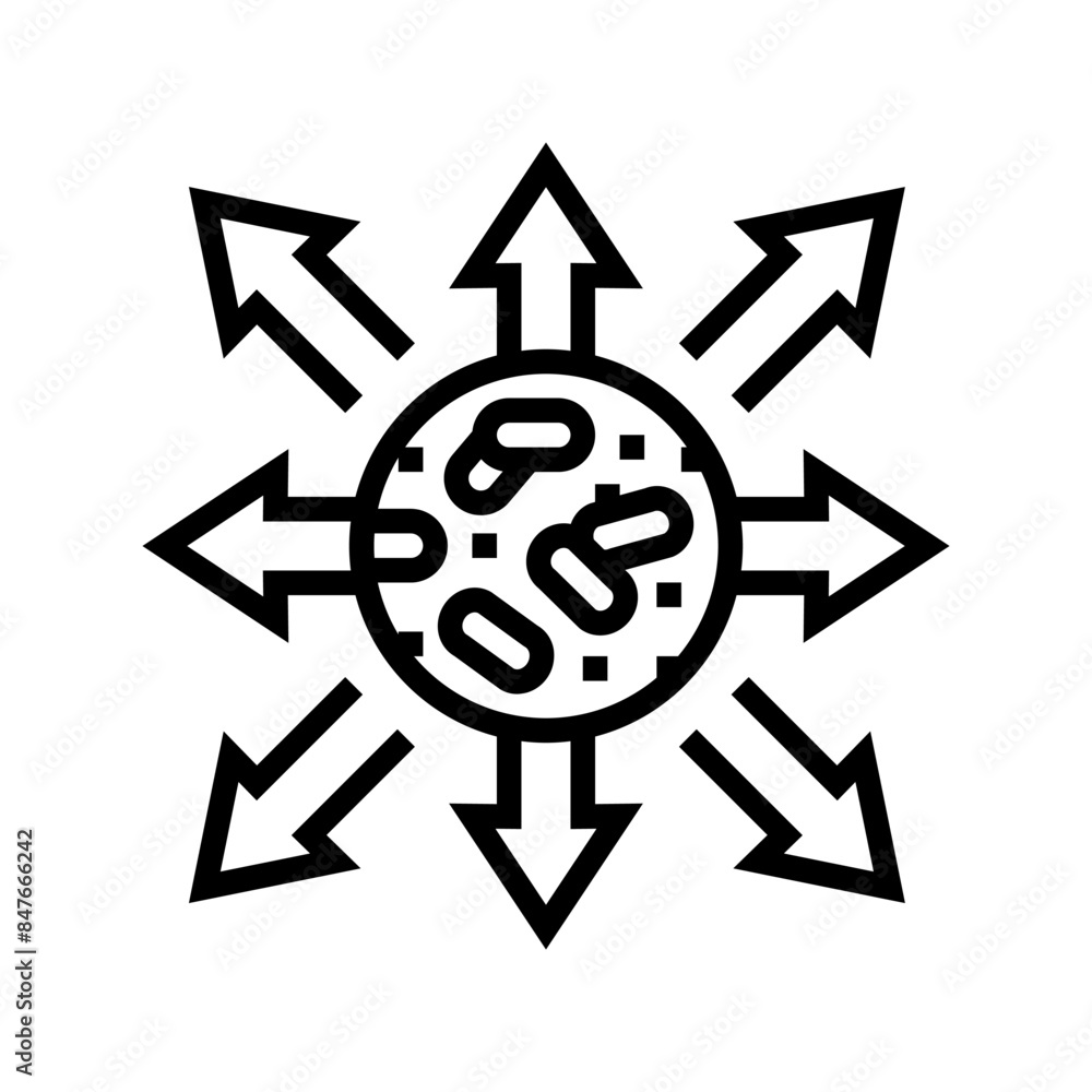 export wood pellets line icon vector. export wood pellets sign. isolated contour symbol black illustration export wood pellets line icon vector. export wood pellets sign. isolated contour symbol black illustration