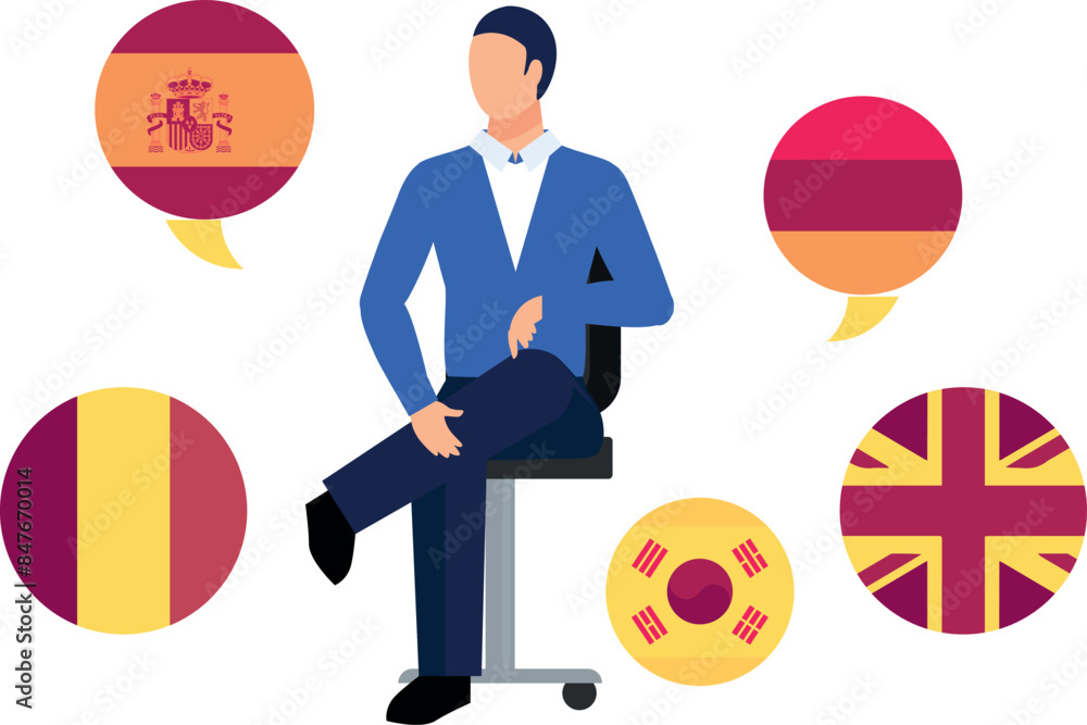 The boy is sitting on the chair. The boy is sitting on the chair.